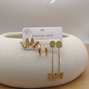 مجموعة حلق بيرسينج استانلس ستيل مقاوم للصدا